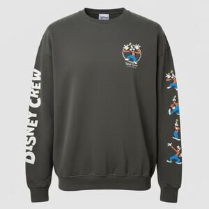 H&M Disney Goofy Graphic Sweatshirt Brown Plus Size 20 Disney Crew Pullover VTG